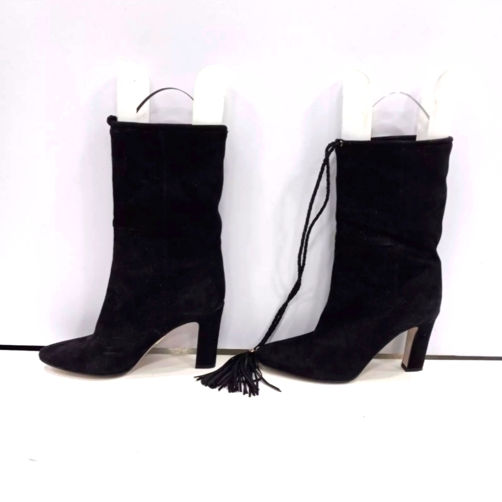 NTM Vero Cuoio Italy Designer Women's Black Boots Sz 10